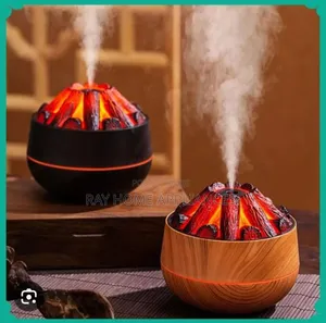 Charcoal Fire Humidifier 2.2w 300ml Tank 30-50ml/H Spray In 2 Colours