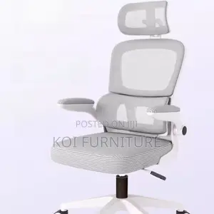 Office Chairs; Ergonomic White Design Chair With Padded Flip Up Arms