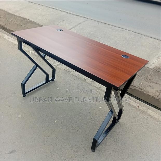 Dark Walnut Top Black Stand Laptop Desktop - main view