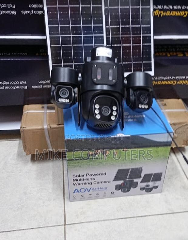 Triple Lens 4g Solar PTZ Camera Solar-Powered