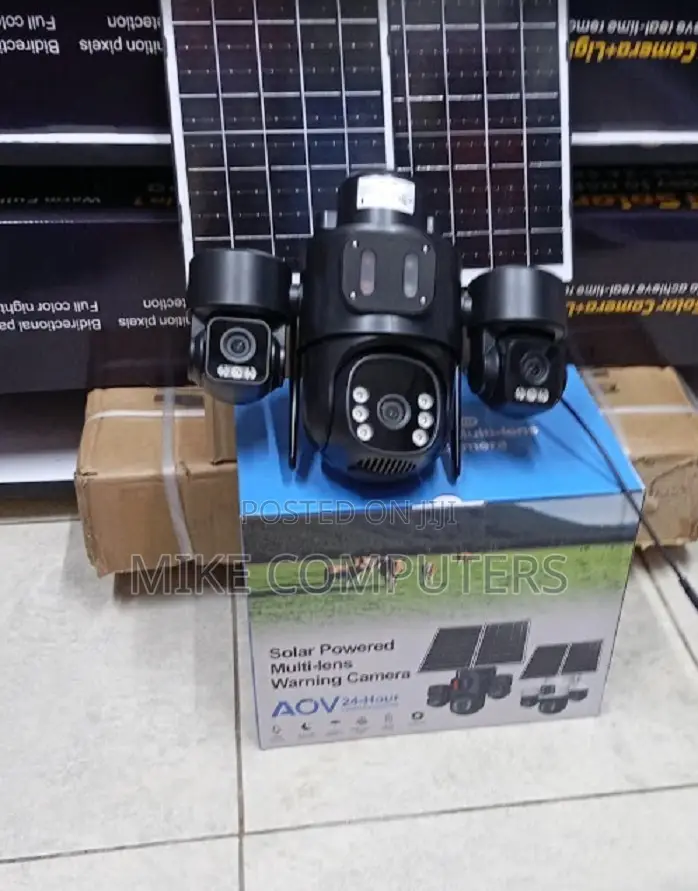 Triple Lens 4g Solar PTZ Camera Solar-Powered