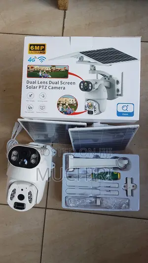 Ubox 6mp Dual Lens 4g Solar PTZ Camera Dual Panel