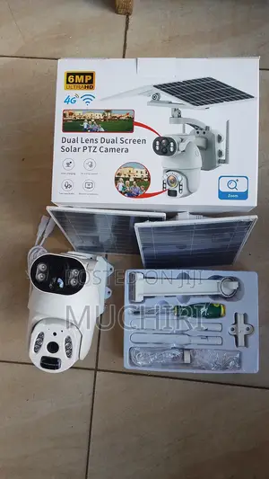 Ubox 6mp Dual Lens 4g Solar PTZ Camera Dual Panel