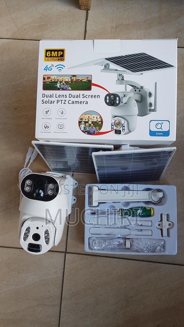Ubox 6mp Dual Lens 4g Solar PTZ Camera Dual Panel - thumbnail 2
