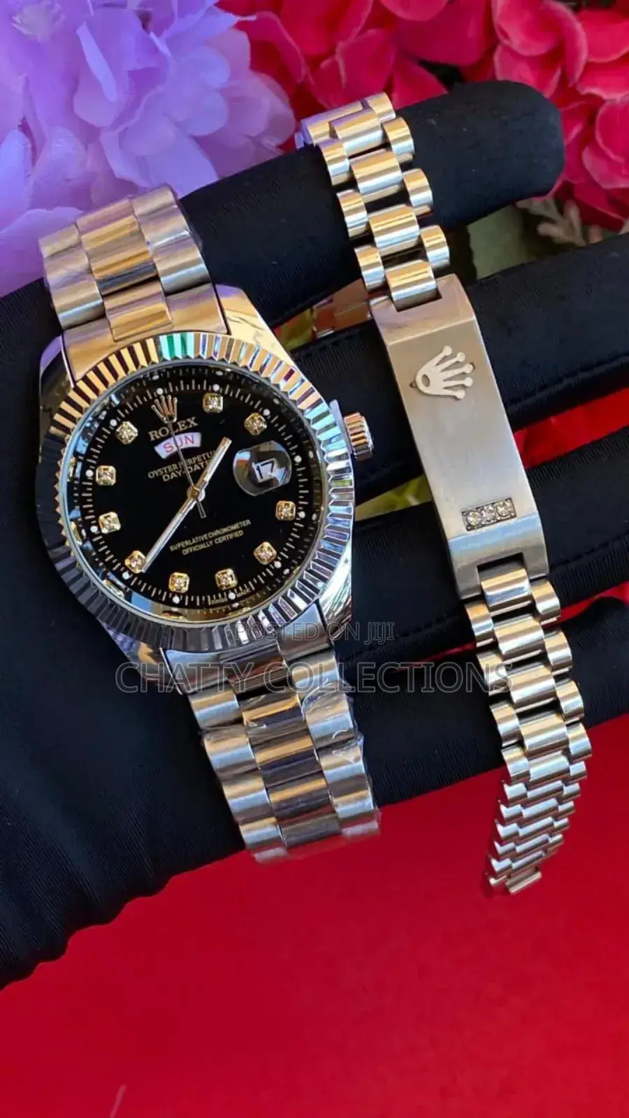 Silver Rolex Gent Watches With Rolex Bracelet