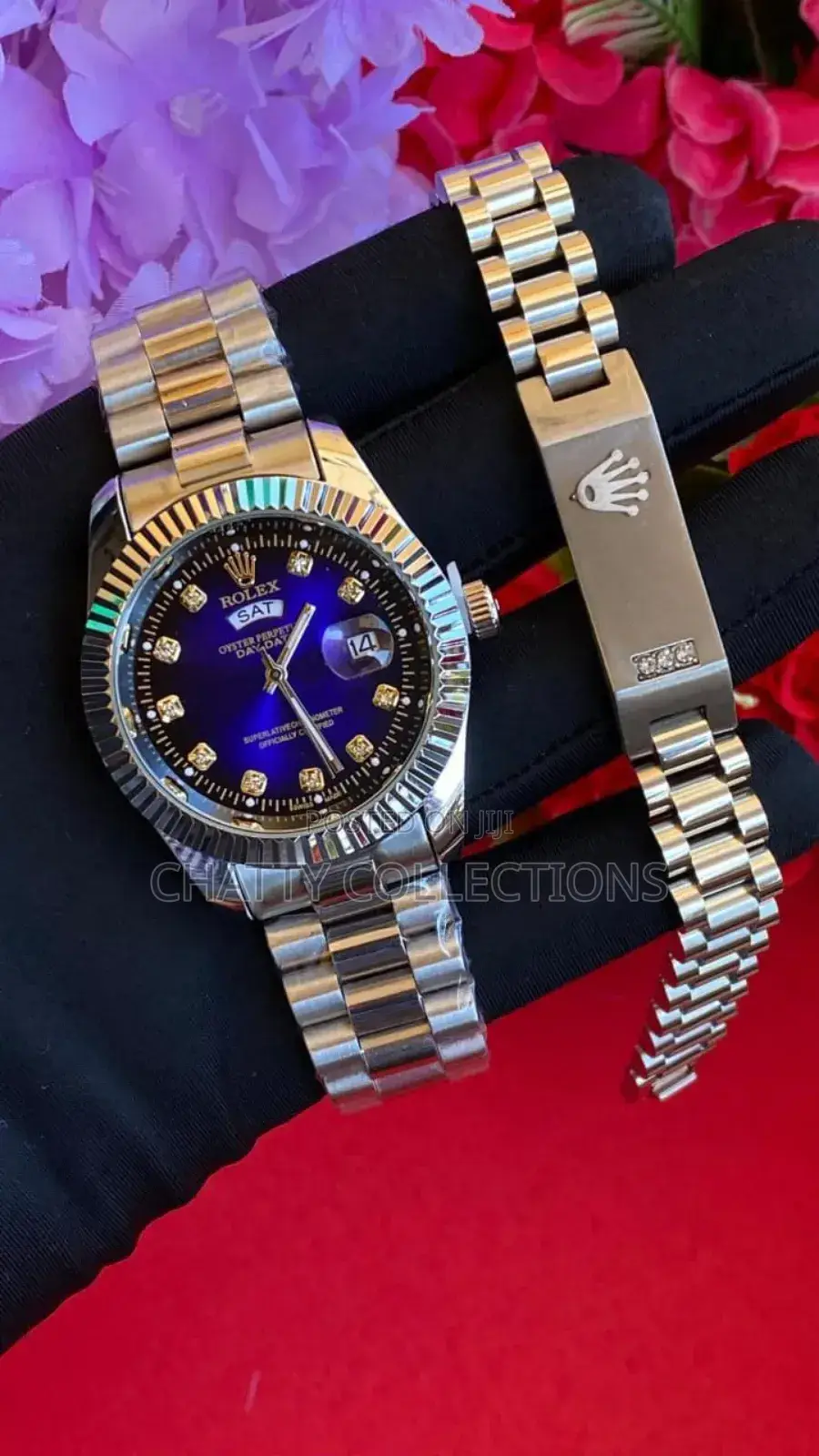 Silver Rolex Gent Watches With Rolex Bracelet