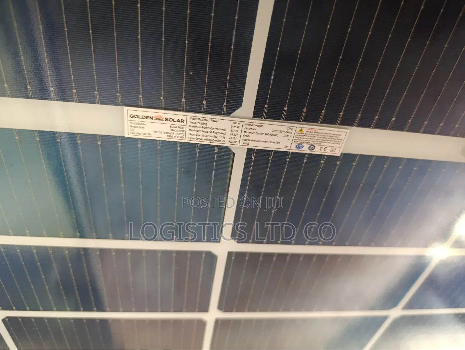 Jinko Solar 600 Watts Monocrystalline Solar Panel
