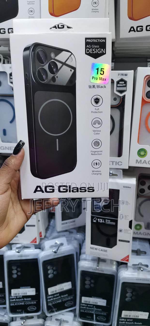 G Glass Magnetic Phone Case for Various iPhone Pro Max Models.