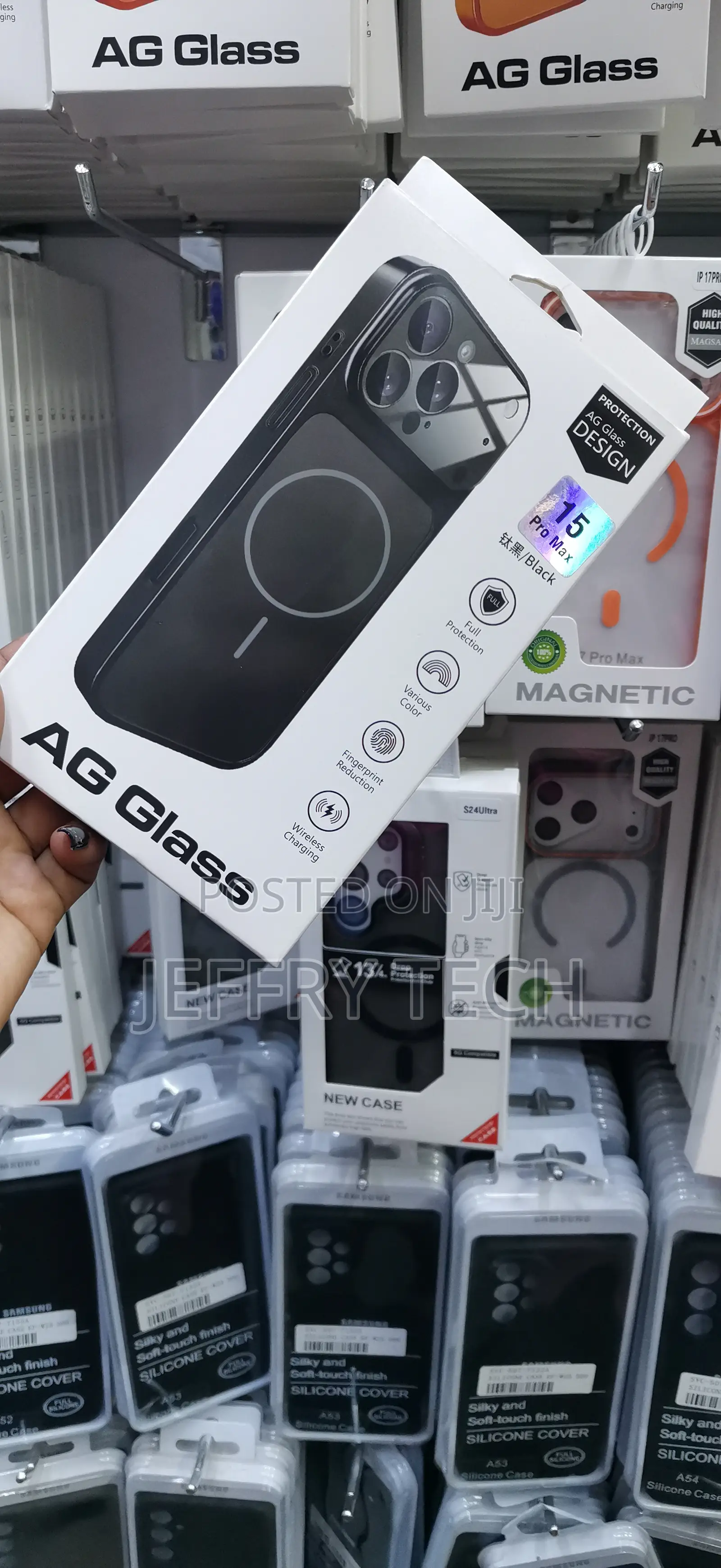 G Glass Magnetic Phone Case for Various iPhone Pro Max Models.