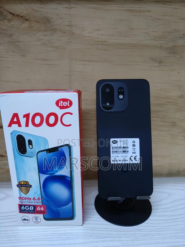 New Itel A100C 64 GB Black