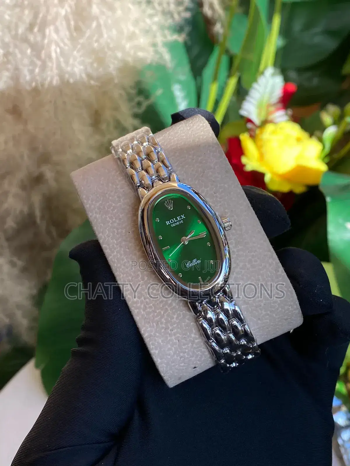 Silver Rolex Oval Ladies Watches