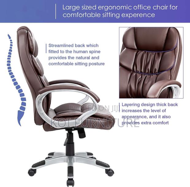 Office Chairs; Grand Executive High Back Leathee Premium Chairs - thumbnail 5