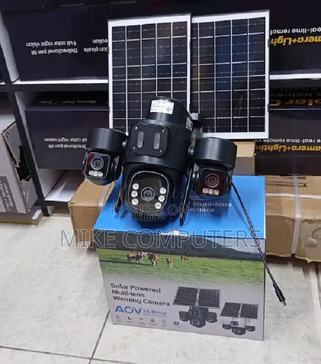 Triple Lens 4g Solar PTZ Camera Clear Surveillance