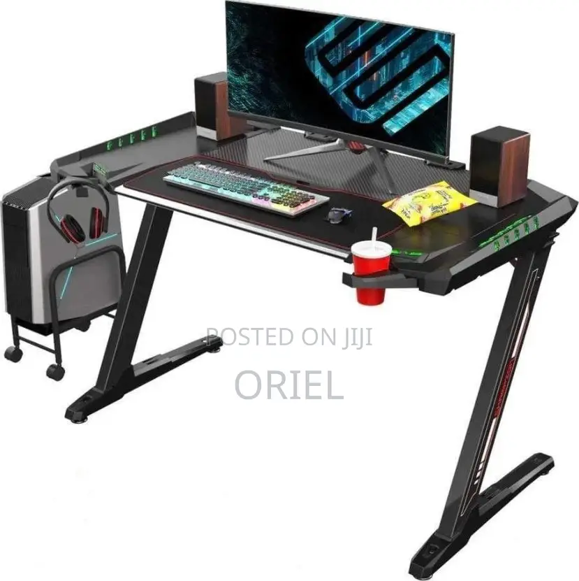 Office Desk : Office 1.4m E-Sports Z-Shaped Gaming Desk