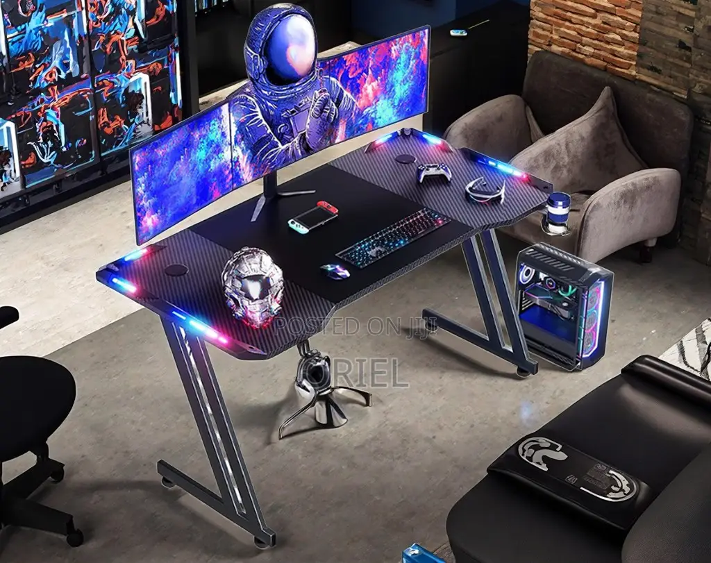 Office Desk : Office 1.4m E-Sports Z-Shaped Gaming Desk