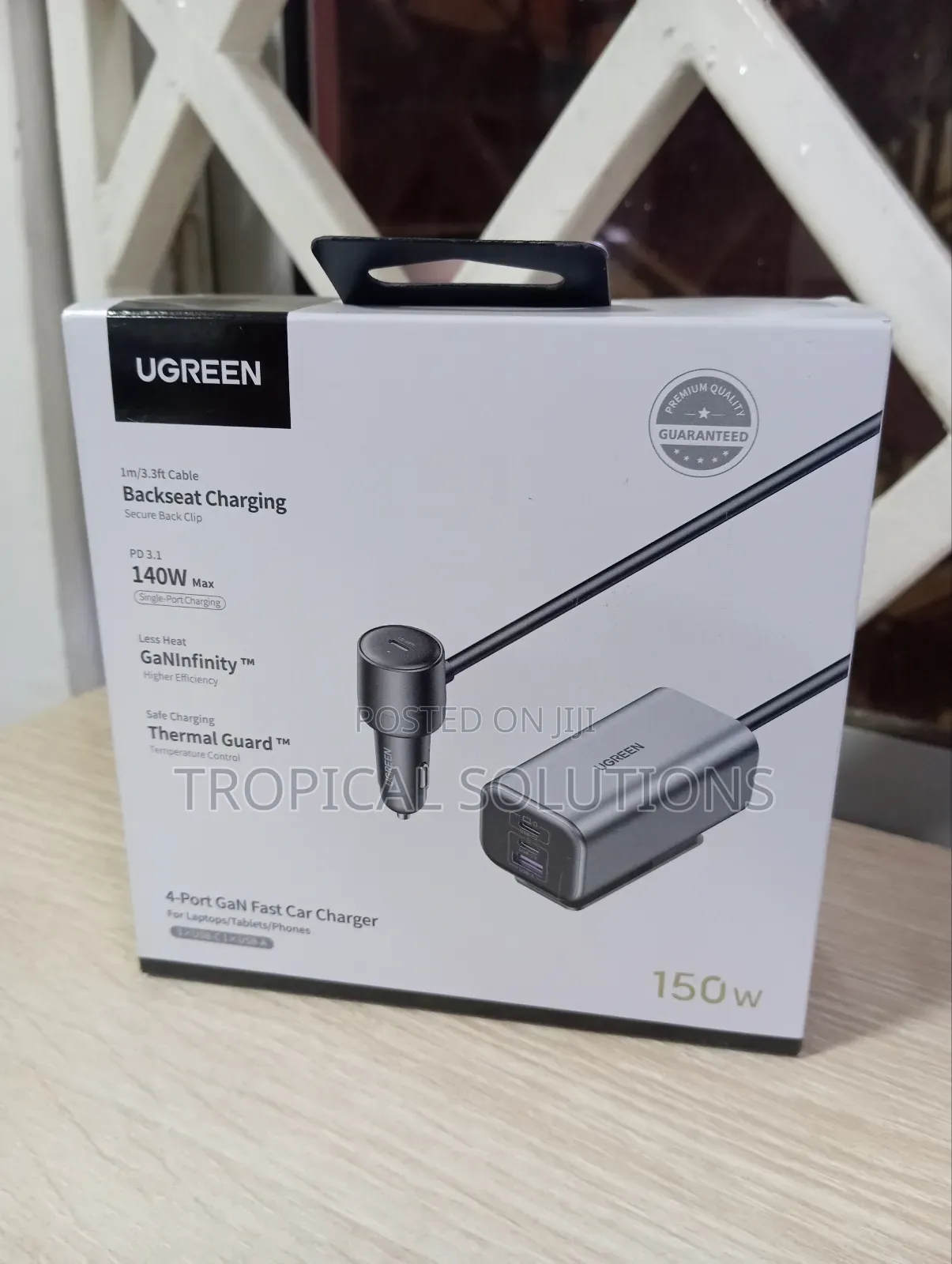 Ugreen 4-Port 150w Fast Car Charger