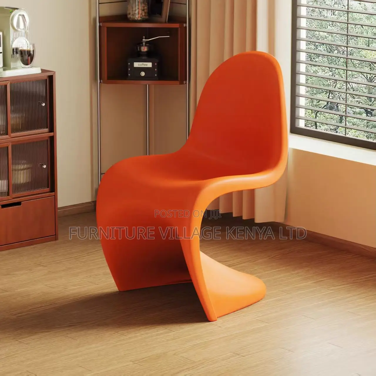 Dining Chair; Modern S-Shape Ergonomic Leisure Chair for Home