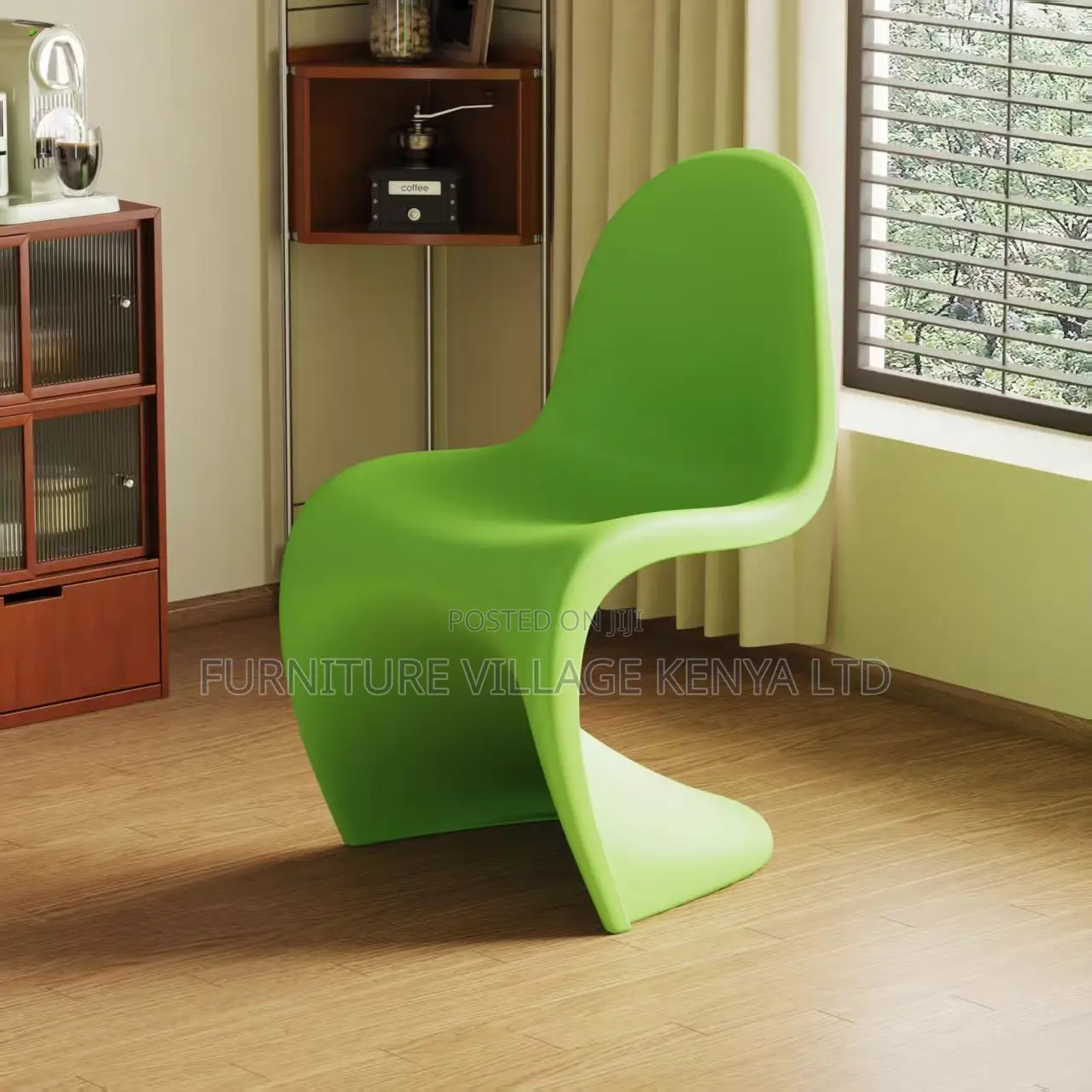Dining Chair; Modern S-Shape Ergonomic Leisure Chair for Home