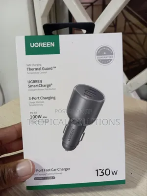 Ugreen 130w 3-Port Fast Car Charger Ug35025