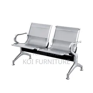Office Benches; Steel Gray Heavy Two Seaters Bench