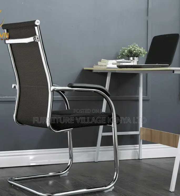 Office Chair ; Black Mesh Chair With Armrests for Office