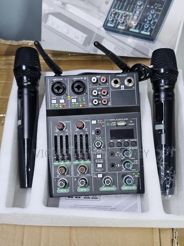 Rechargeable Wireless Mixer With 2 Microphones - thumbnail 2