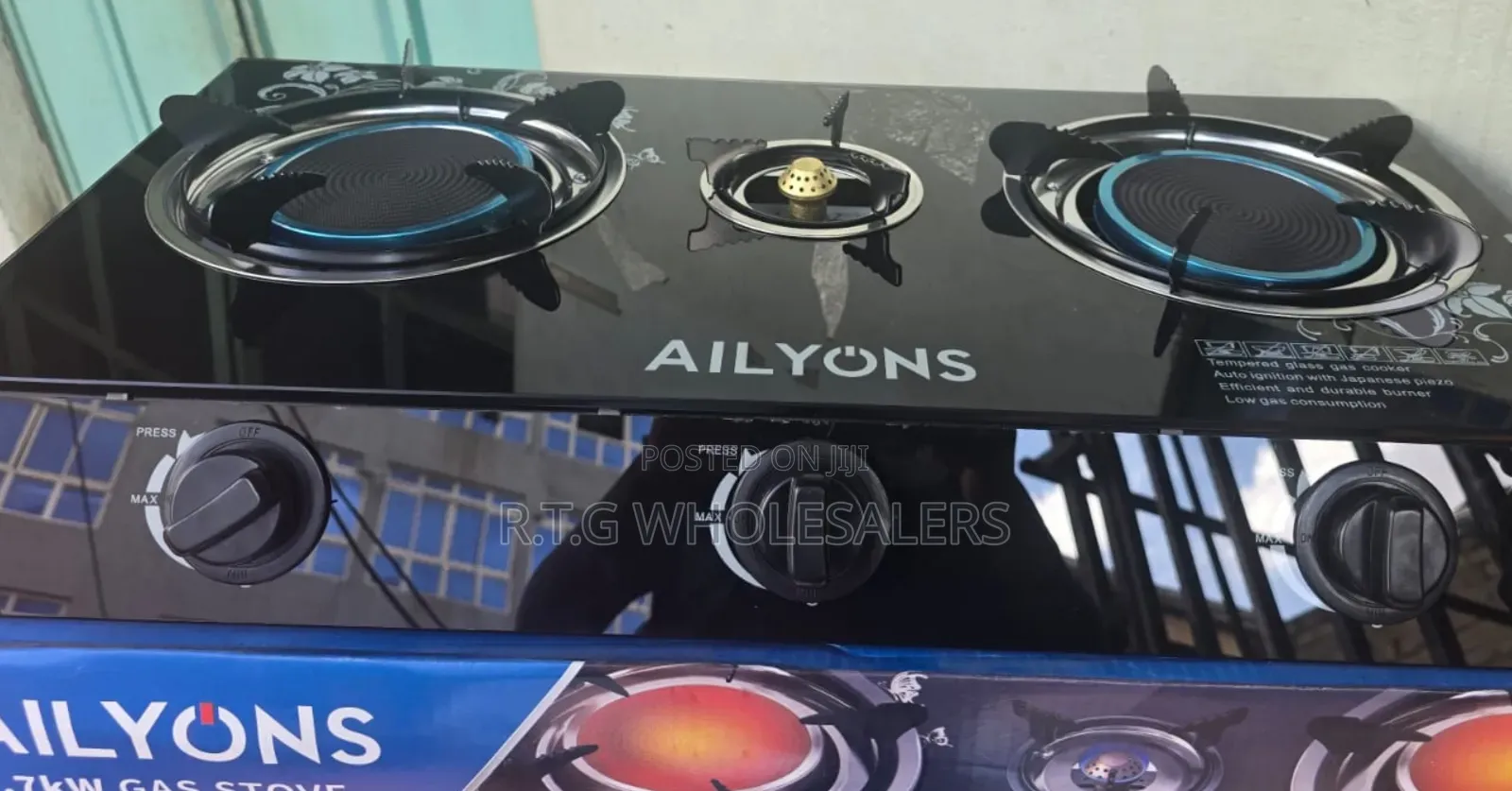 Ailyons 3 Burner Tabletop Infrared Gas Cooker