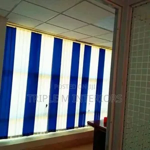Blue White Sleek Vertical Blinds | Perfect for Any Room