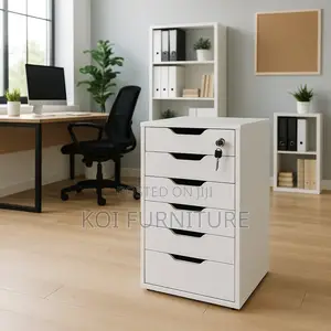 Office Cabinet; White Home Documents Office Cabinet With 6 Draw