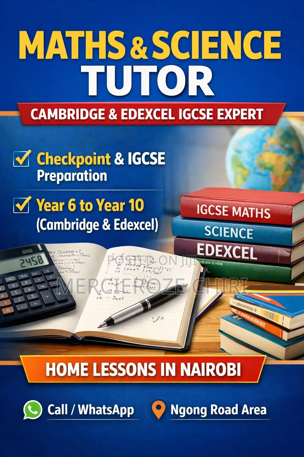Maths Science Tutor (Cambridge Edexcel) | Igcse | Nairobi
