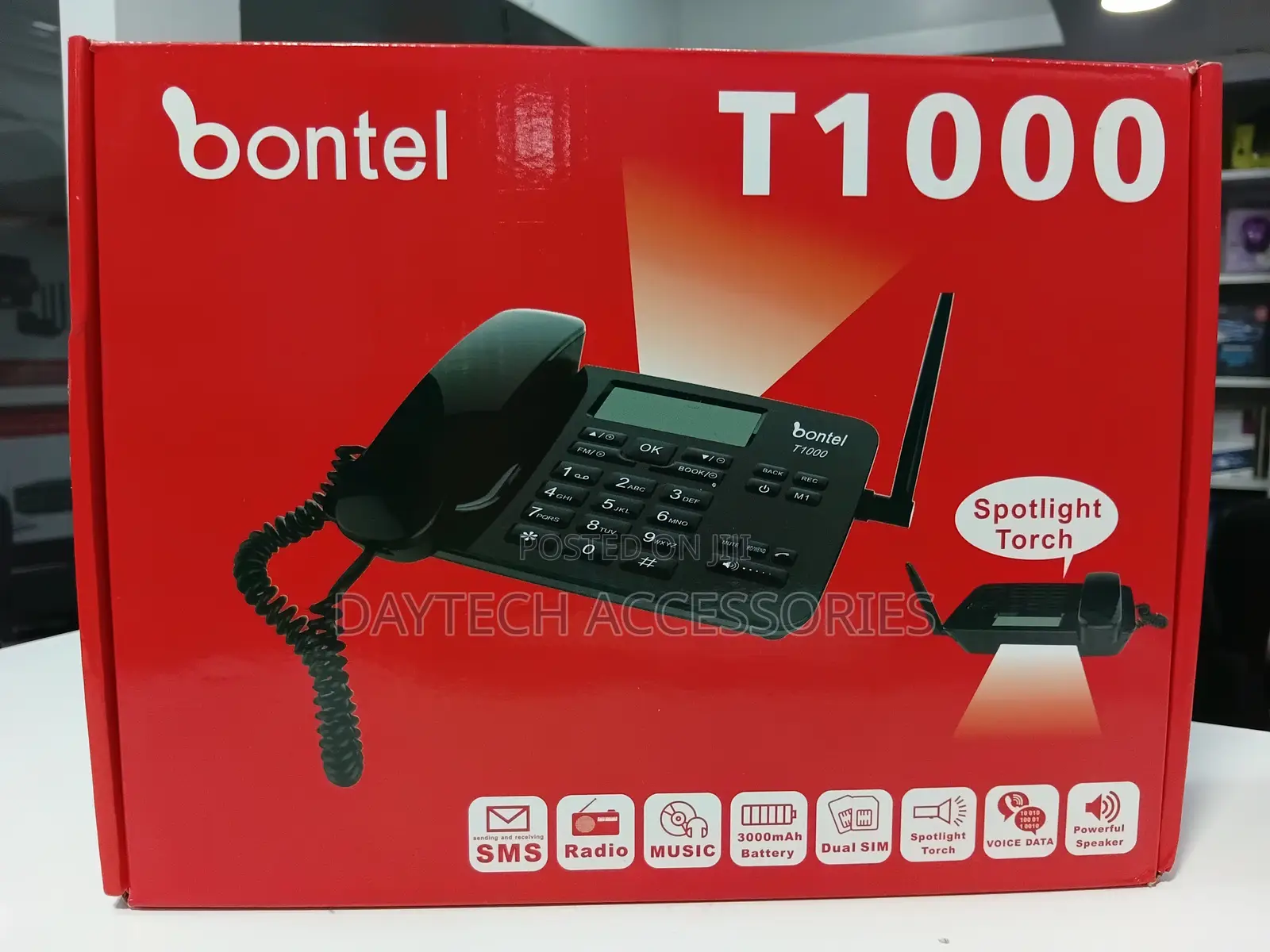 Bontel T1000 Dual Sim Wireless Desktop Phone GSM 800/900/1800/1900mhz