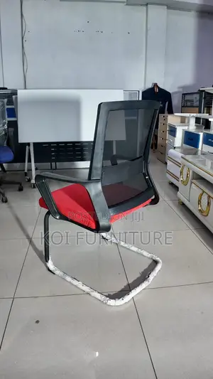 Office Chairs; Ergonomic Mid Backrest Crimson Chair With Sled Base