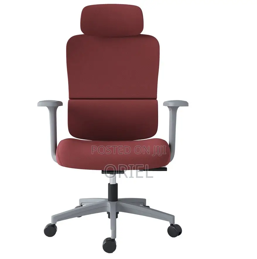 Executive Office Chair : Orange Orthopedic High Back Office Seat