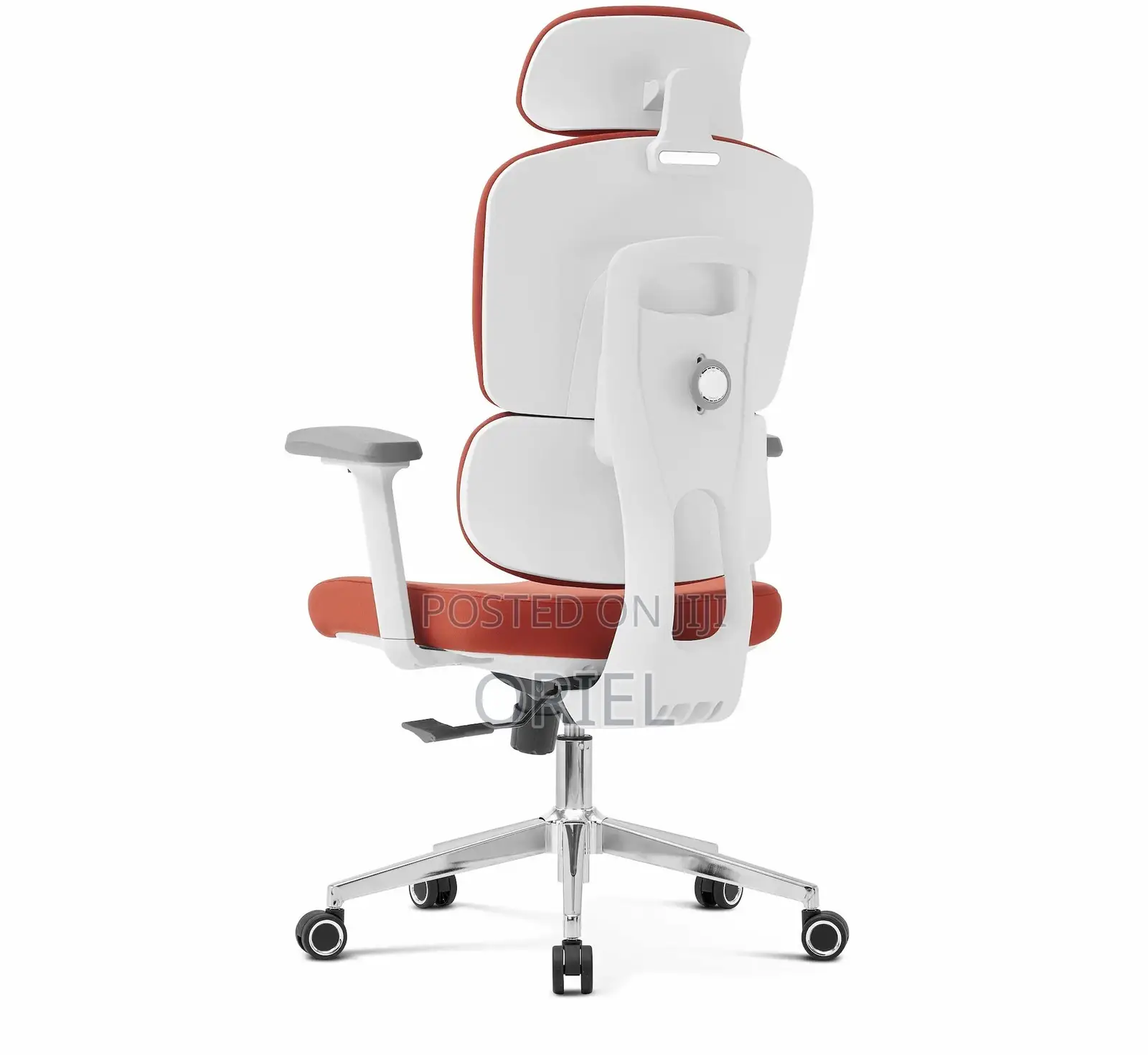 Executive Office Chair : Orange Orthopedic High Back Office Seat