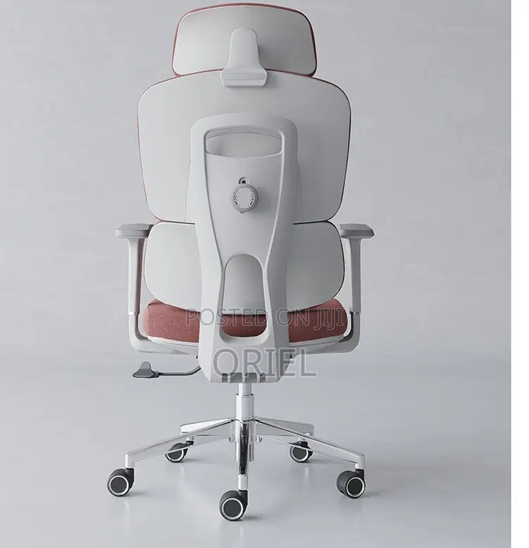 Executive Office Chair : Orange Orthopedic High Back Office Seat