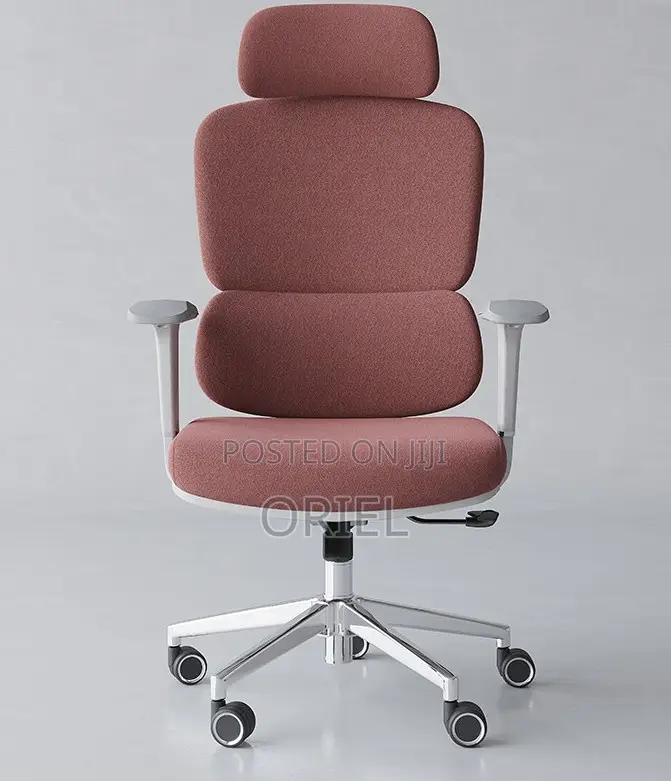 Executive Office Chair : Orange Orthopedic High Back Office Seat