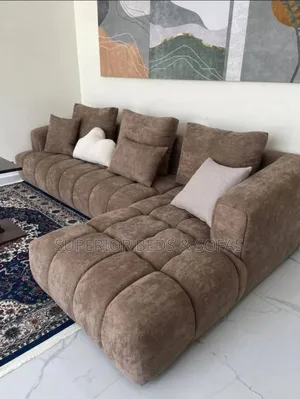 L-Shaped Bubble Sofa. (6 Seater- Quality Fabric)