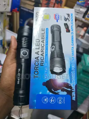 P50 Led Torch Zoomable Flashlight 2000 Lumens