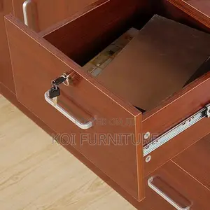 Office Cabinet; Classive Expansive Wooden Executive Storage Credenza