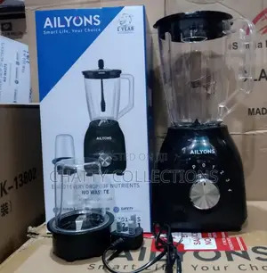Black 1.5 Litres 2 in 1 Ailyons Blender
