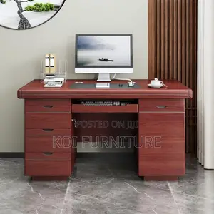 Office Desk; 1.2m Mahogany Executive Command Home Office Desk