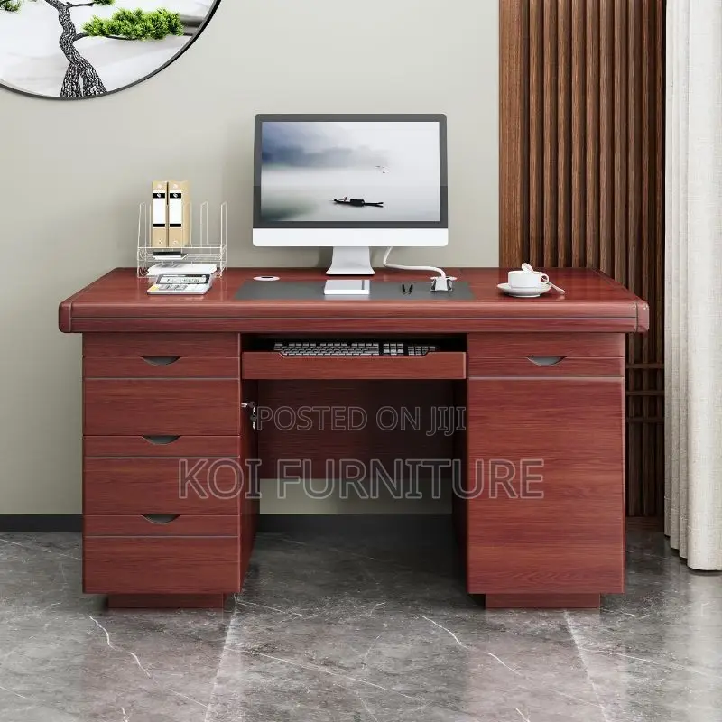 Office Desk; 1.2m Mahogany Executive Command Home Office Desk