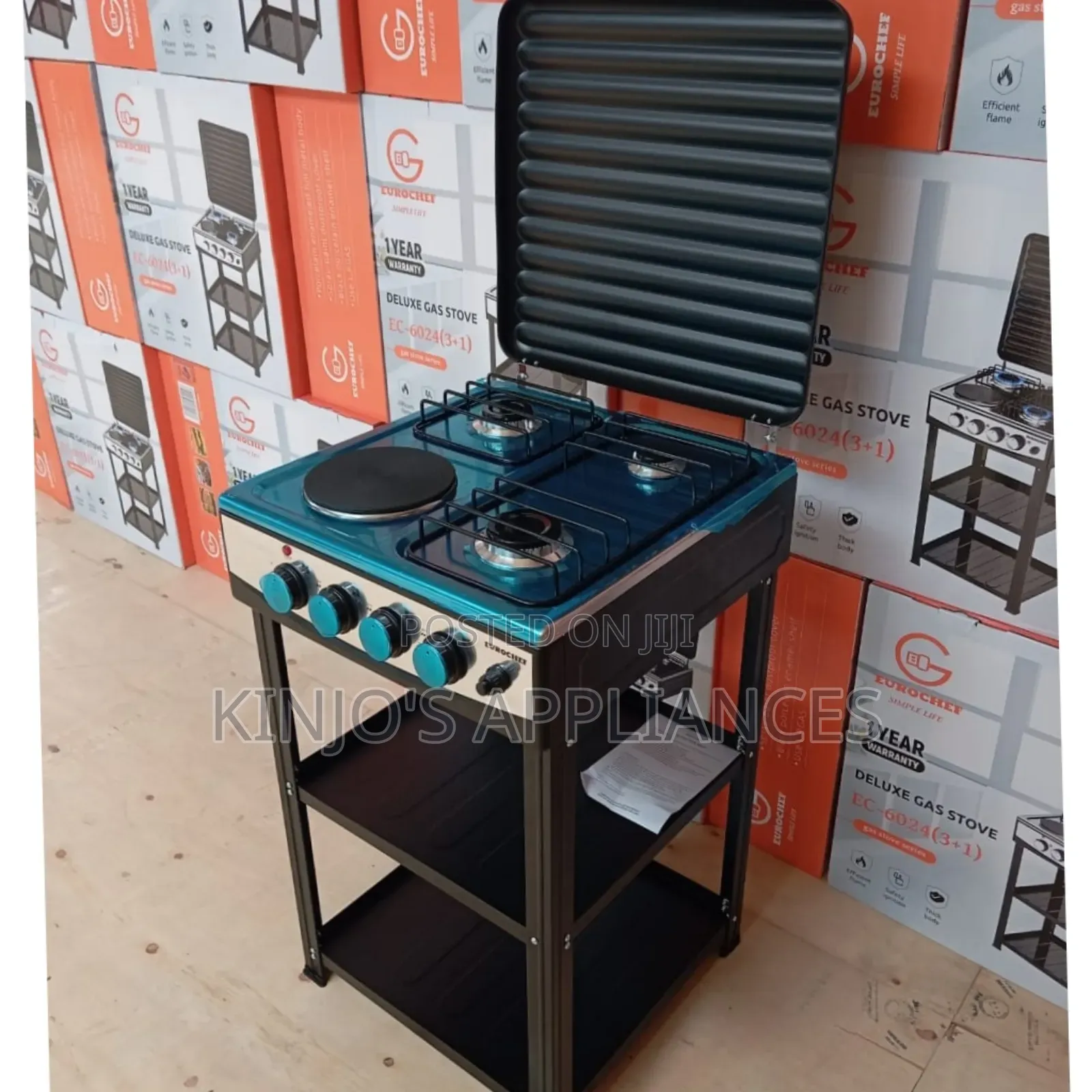 Eurochef 3+1 Standing Cooker With Shelves