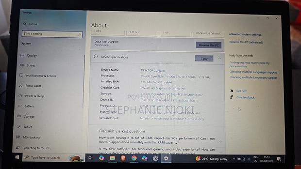 Laptop Lenovo ThinkPad X1 Carbon 8GB Intel Core i7 SSD 256GB