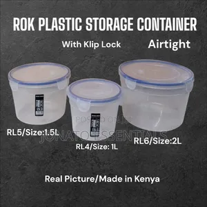 Rok Airtight Plastic Storage Containers - All Sizes (1l, 1.5l, 2l)