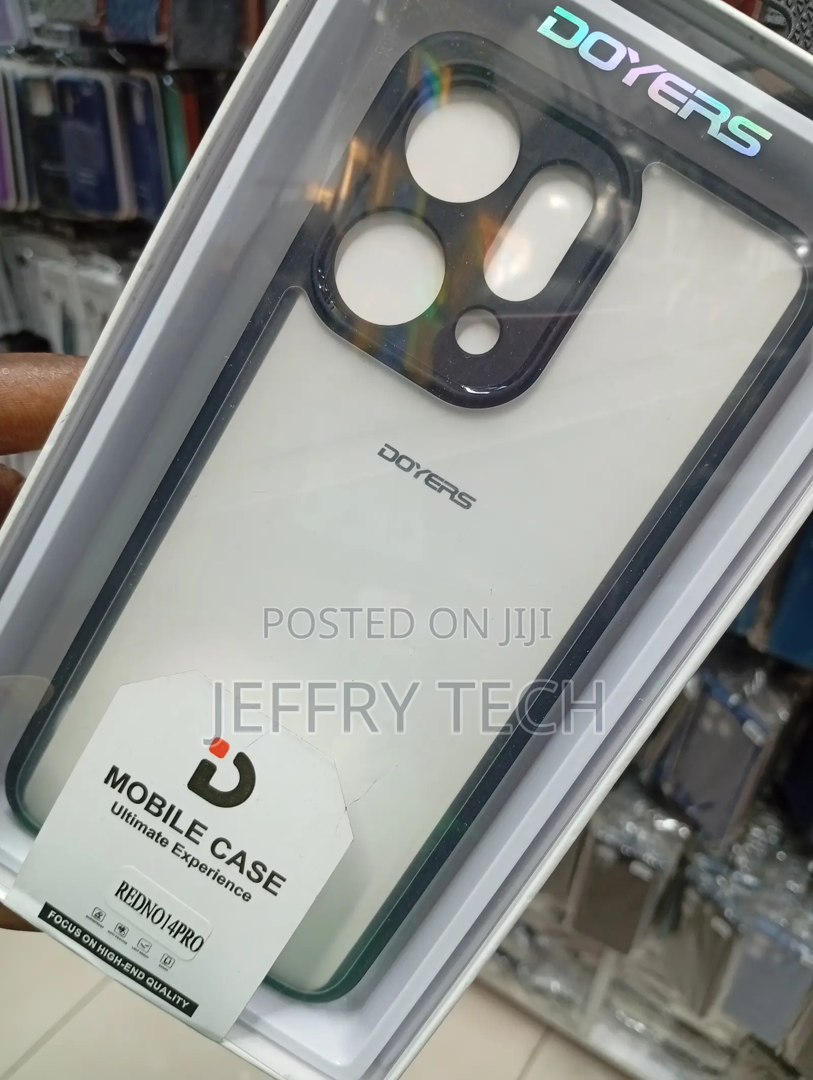 Doyers Branded Clear Mobile Case Designed for the Oppo Reno 14 Pro