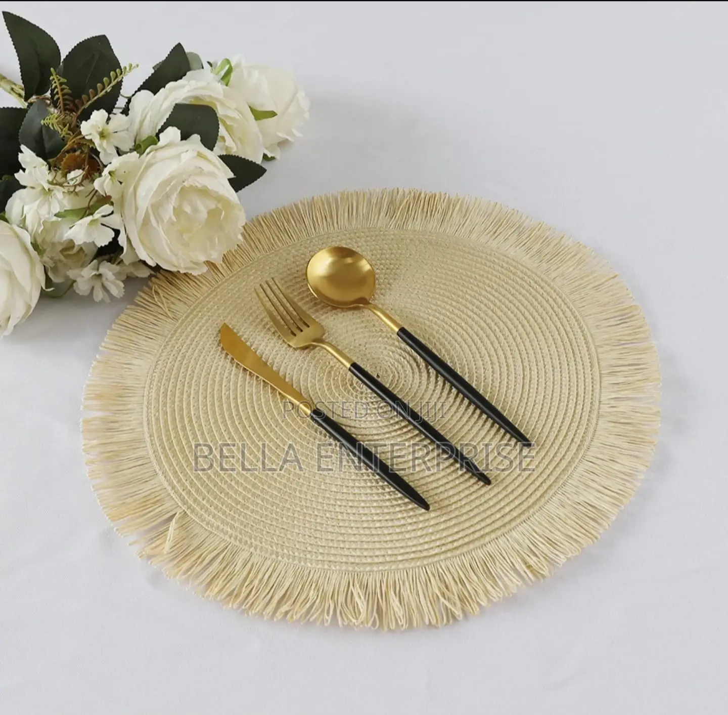 Available Round Elegant Braided Table Mats.