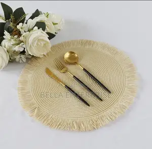 Available Round Elegant Braided Table Mats.