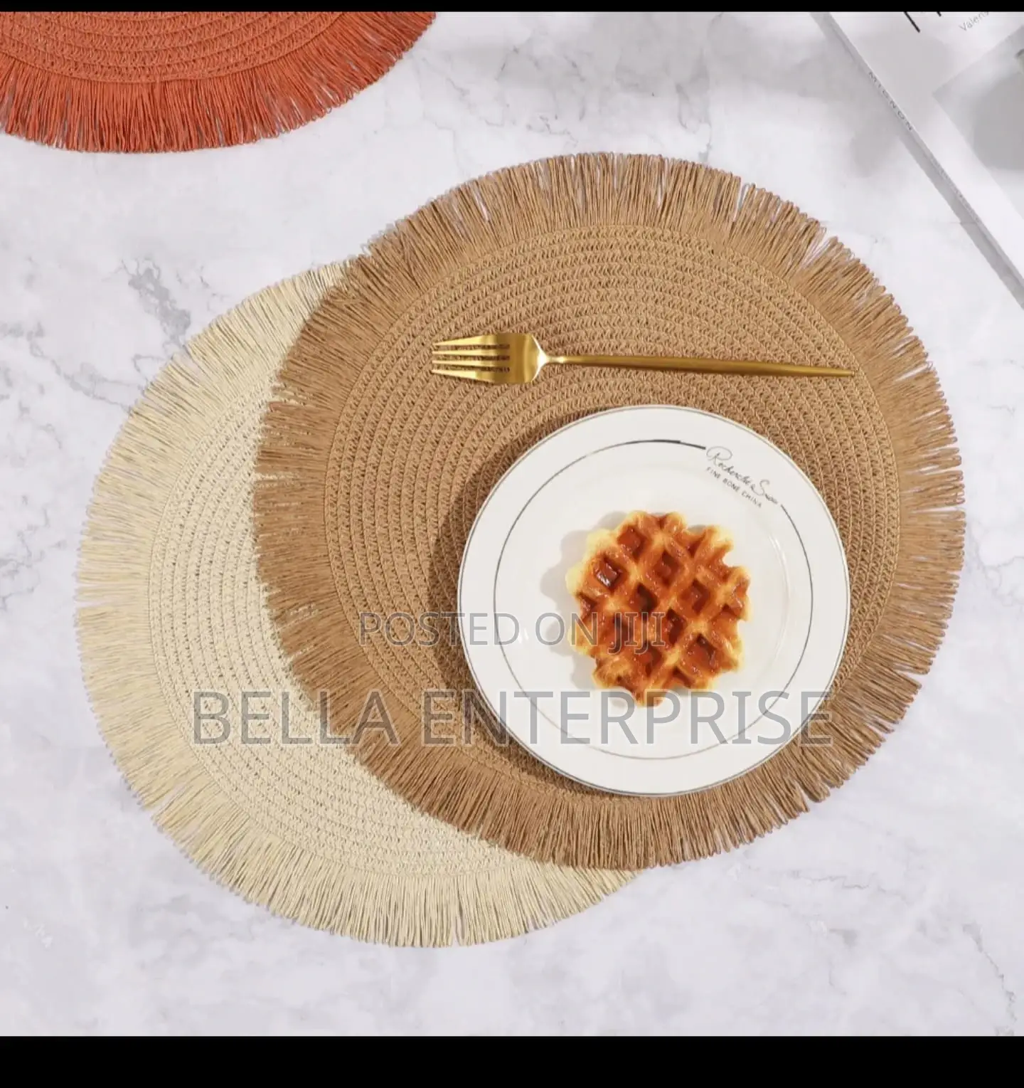 Available Round Elegant Braided Table Mats.