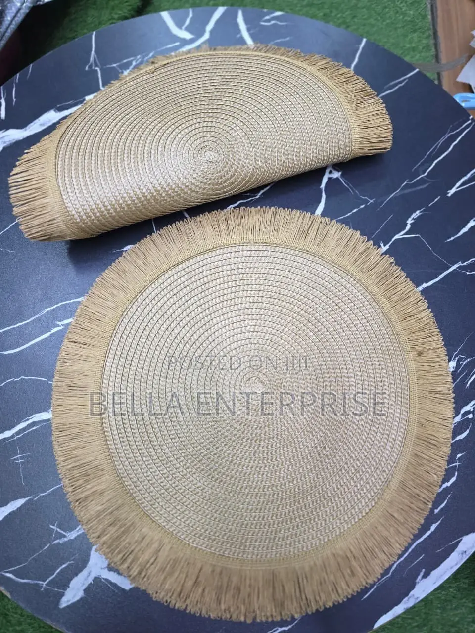 Available Round Elegant Braided Table Mats.